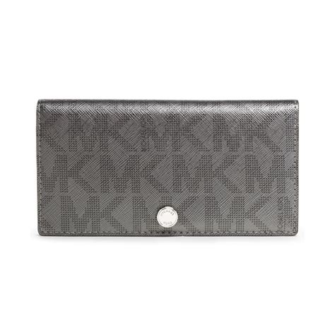 michael kors black and silver wallet|Michael Kors slim wallet black.